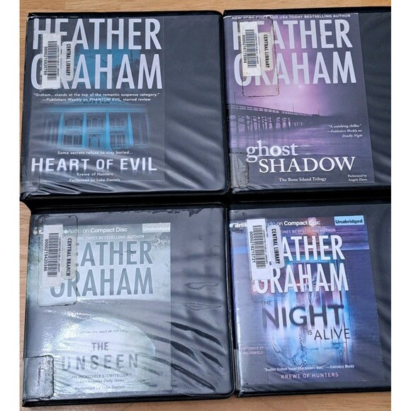 Lot of 4 Heather Graham CD Audiobooks : Heart of Evil, The Unseen, Ghost Shadow - Picture 1 of 10